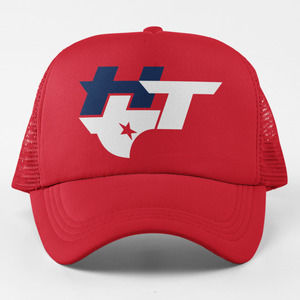 NEW Houston Texans Alt Initials Logo Trucker Mesh Snapback Hat RED